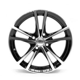 Juego de 4 Rines de 15" en Tono Negro Maquinado con Centro Wheels Auto Magic
