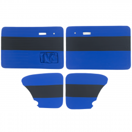 Juego de 4 Tapas Azul Perforado con Franja Negra y Bolsa para VW Sedán 1600, 1600i