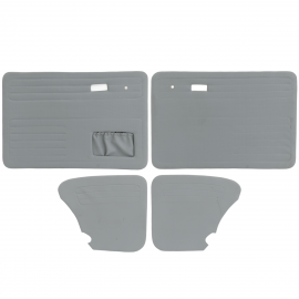 Juego de 4 Tapas de Puertas con Forro de Vinil Perforado Gris y Bolsa para VW Sedán 1600, 1600i
