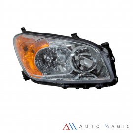 Faro Principal Derecho con Fondo Cromado y Direccional Ámbar Eagle Eyes para RAV4
