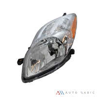 Faro Principal Izquierdo Cromado con Reflejante Ámbar Eagle Eyes para Yaris Hatchback