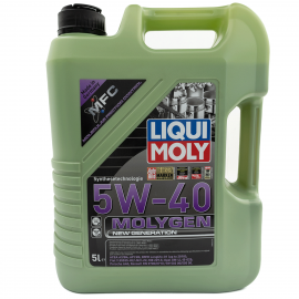 Garrafa de 5 Litros Aceite Liqui Moly Molygen Multigrado Sintético SAE 5W-40 para Motores a Gasolina y Diésel