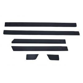 Kit de 6 Molduras Negras Anchas con Remate para Golf A2, Jetta A2