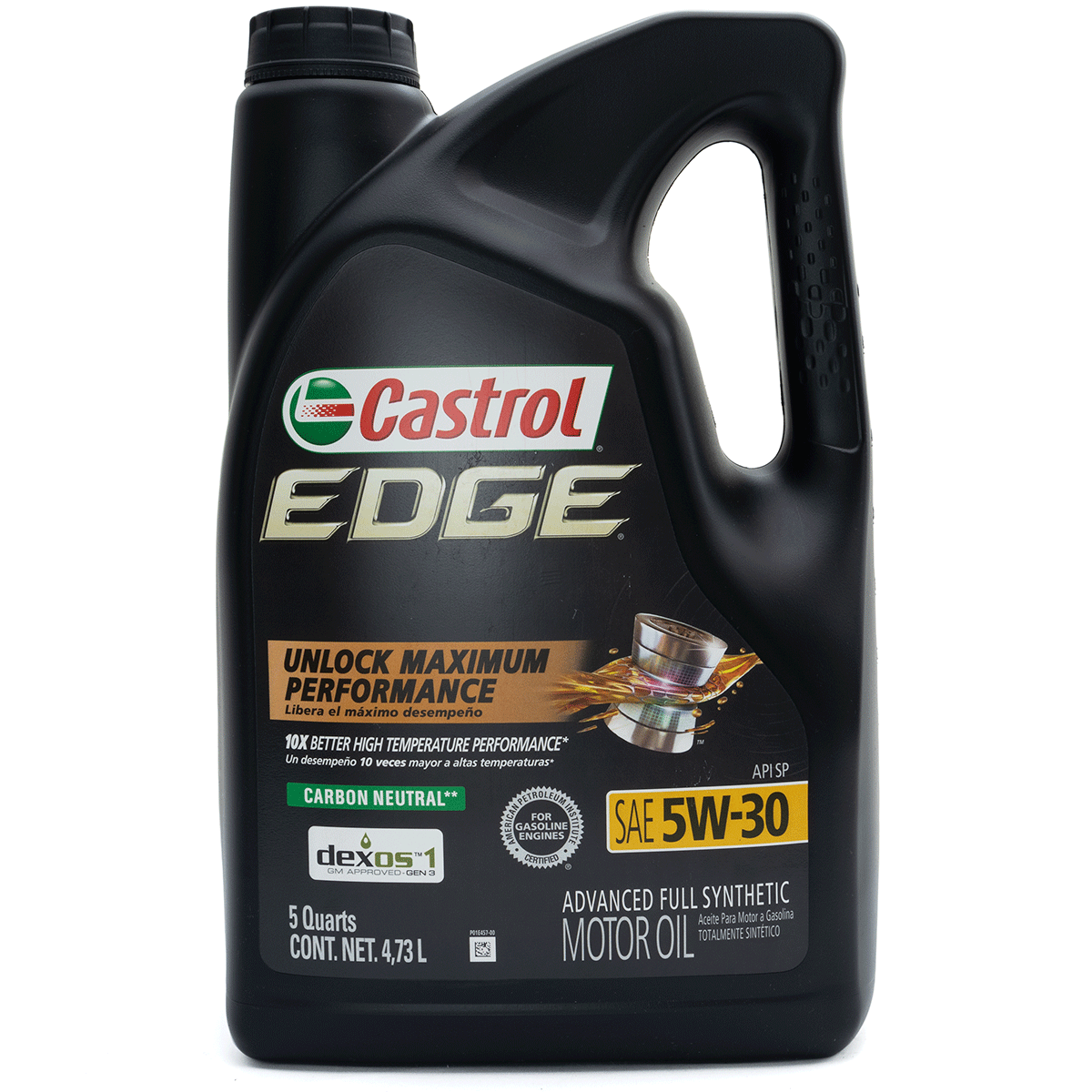  Castrol Edge 5W-30 LL Aceite de motor sintético completo  avanzado, 5 cuartos de galón : Automotriz