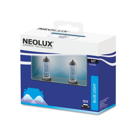 Par de Focos de Luz Azul H7 de 55 Watts Neolux