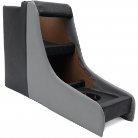 Consola Central de Madera con Forro de Vinil Gris y Negro para VW Sedán