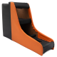 Consola Central de Madera con Forro de Vinil Naranja y Negro para VW Sedán