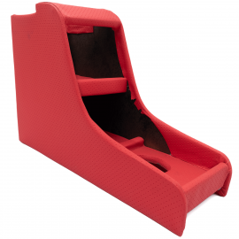 Consola Central de Madera con Forro de Vinil Rojo para VW Sedán