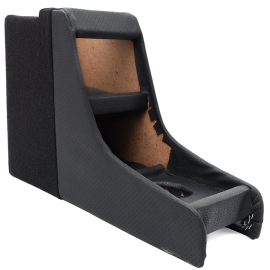 Consola Central de Madera con Forro de Vinil y Alfombra Negros para VW Sedán