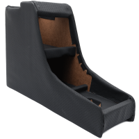 Consola Central de Madera con Forro de Vinil Negro Perforado para VW Sedán