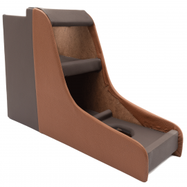 Consola Central de Madera con Forro de Vinil Café y Negro para VW Sedán