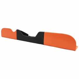 Revistero de Madera con Forro de Vinil Naranja y Negro para VW Sedan