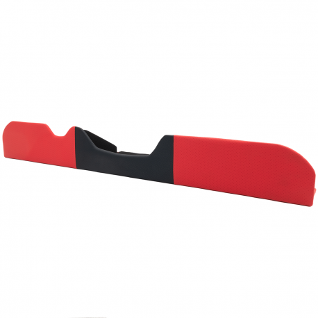 Revistero de Madera con Forro de Vinil Rojo y Negro para VW Sedan