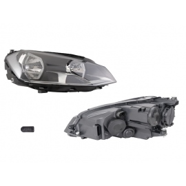 Faro Principal Derecho Eléctrico con Fondo Negro DEPO para Golf A7