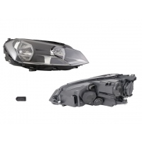 Faro Principal Derecho Eléctrico con Fondo Negro DEPO para Golf A7