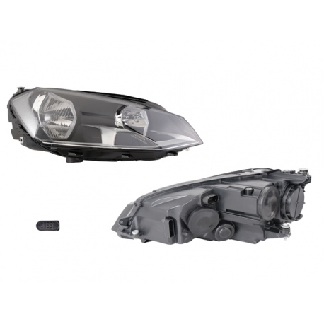 Faro Principal Derecho Eléctrico con Fondo Negro DEPO para Golf A7