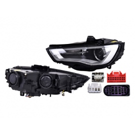Faro Principal Izquierdo Eléctrico con Lupa y Luz LED DEPO para Audi A3