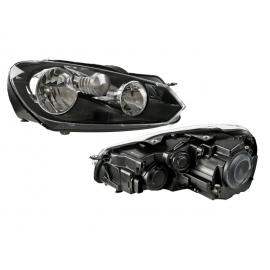 Faro Principal Derecho con Fondo Negro y Focos DEPO para Golf A6