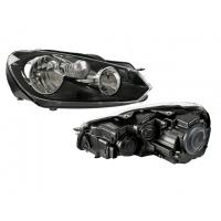 Faro Principal Derecho con Fondo Negro y Focos DEPO para Golf A6