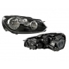 Faro Principal Derecho con Fondo Negro y Focos DEPO para Golf A6