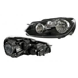 Faro Principal Izquierdo con Fondo Negro y Focos DEPO para Golf A6
