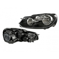 Faro Principal Izquierdo con Fondo Negro y Focos DEPO para Golf A6