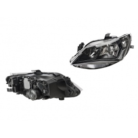 Faro Principal Izquierdo de Ajuste Manual y Eléctrico con Fondo Negro DEPO para Ibiza