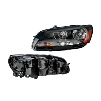 Faro Principal Izquierdo con Fondo Negro y Reflejante Ámbar DEPO para Passat NMS