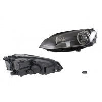 Faro Principal Izquierdo Eléctrico con Fondo Negro DEPO para Golf A7