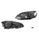 Faro Principal Izquierdo Eléctrico con Fondo Negro DEPO para Golf A7