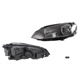 Faro Principal Izquierdo Eléctrico con Fondo Negro DEPO para Golf A7