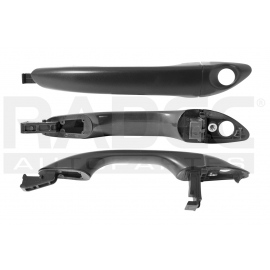 Manija exterior de Puerta Delantera Izquierda Corrugada Negra con Hoyo de Llave para Grand i10