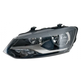 Faro Principal Izquierdo de As Doble con Fondo Negro y Motor Eléctrico DEPO para Polo, Vento