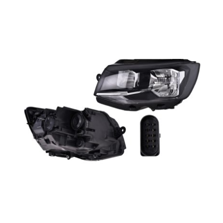 Faro Principal Izquierdo con Fondo Negro y Motor Eléctrico DEPO para Transporter