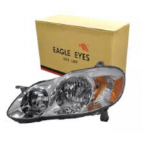 Faro Principal Cromado con Mica de Cuarto Ámbar Izquierdo Eagle Eyes para Corolla CE, LE