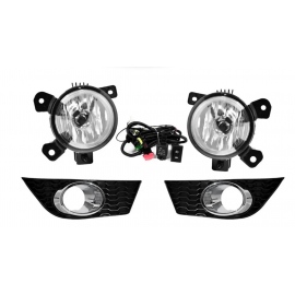 Kit de Faros de Niebla con Arnés y Rejillas con Bisel Redondo Cromado Auto Magic para Aveo