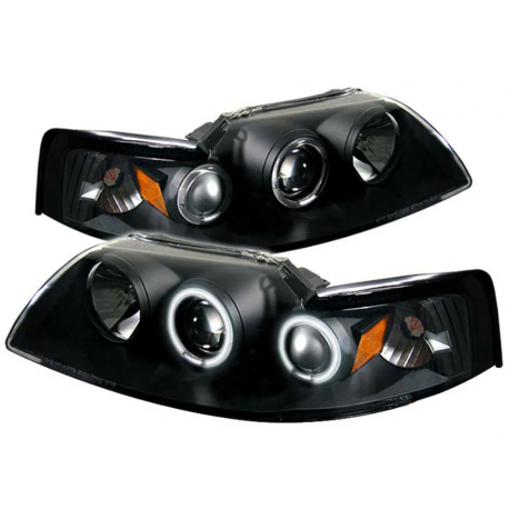 Juego de Faros Principales con Lupa y Ojo de Angel Auto Magic para Mustang