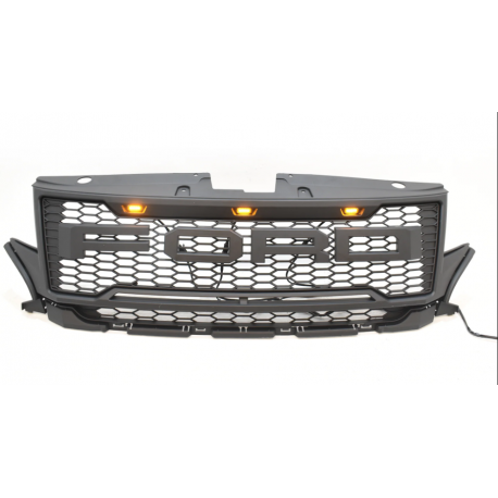 Parrilla Negra Estilo Raptor con Luz LED y Letras FORD Auto Magic para Edge