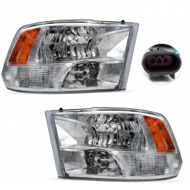 Juego De Faros Principales Fondo Cromado Automagic Para Ram Pickup