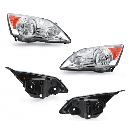 Juego De Faros Principales Fondo Cromado Automagic Para Cr-V