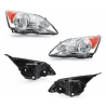 Juego De Faros Principales Fondo Cromado Automagic Para Cr-V