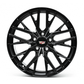 Juego de 4 Rines Negro Brillante con Centro de Cadillac de 18" AM Wheels