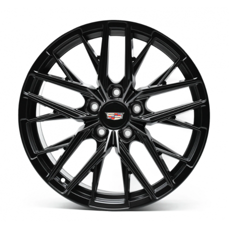 Juego de 4 Rines Negro Brillante con Centro de Cadillac de 18" AM Wheels