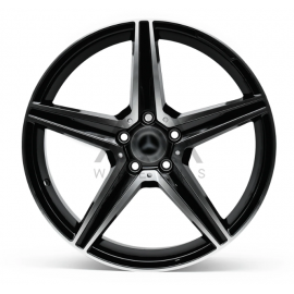 Juego de 4 Rines Negros con Centro Mercedes Benz de 19" AM Wheels