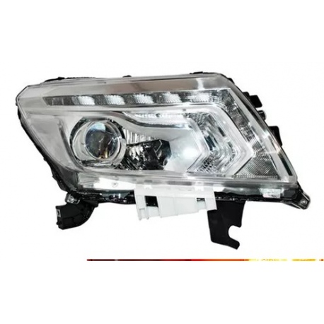 Faro Principal con Fondo Cromado y Luz Full LED Derecho Auto Magic para NP300 Frontier