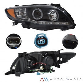 Juego De Faros Principales Led Con Lupa Automagic Para Corolla