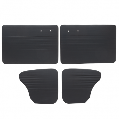 Juego de 4 Tapas Acolchadas de Puertas y Paredes Color Negro para VW Sedan 1200, 1500