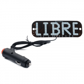 Letrero "Libre" con 83 LEDs Azules Tunix para Taxi