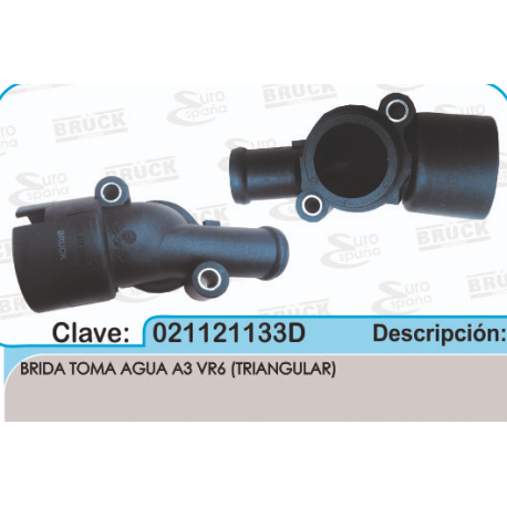 Brida Toma de Agua Triangular Bruck para Jetta A3 VR6