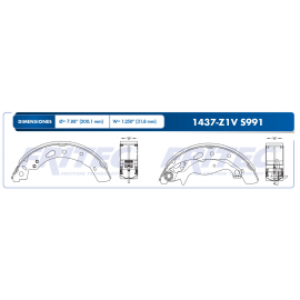 Juego de 4 Balatas de Freno de Tambor Trasero Fritec para Yaris, Scion iA, Mazda 2